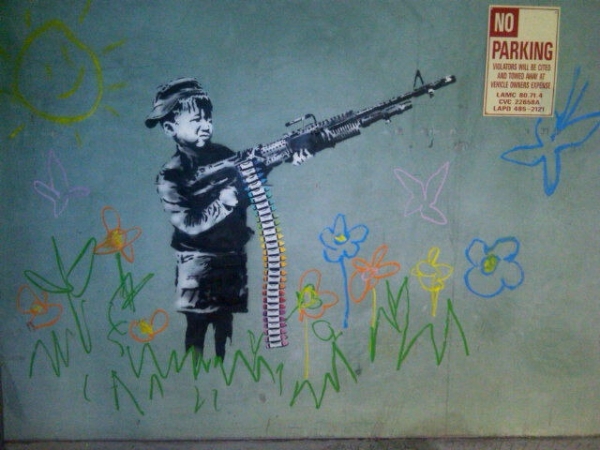 Banksy Crayola Shooter Boy
